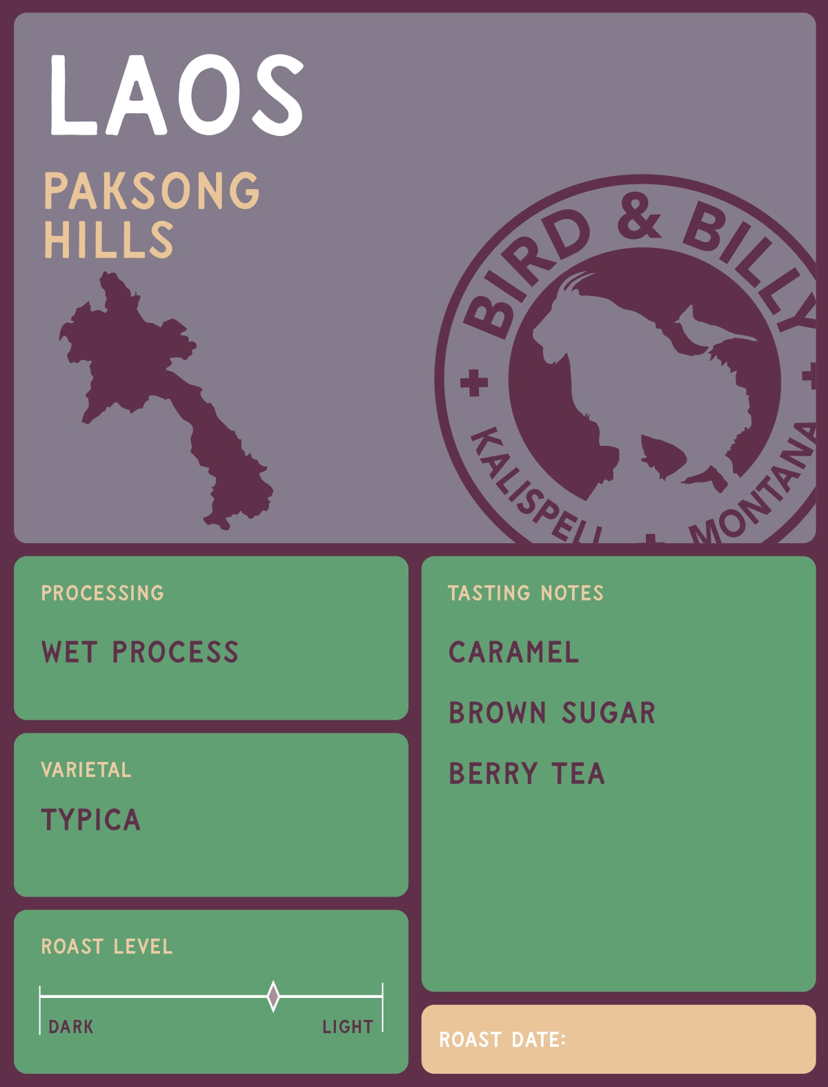 Laos Paksong Hills